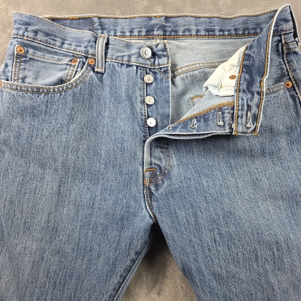 Levi's 501 Button Fly Jeans 33x30 MSR 32x27 Medium Blue Wash Straight